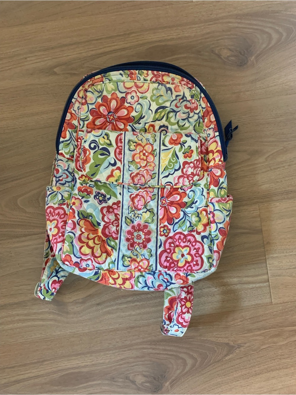 Colorful Quilted Floral Mini Backpack